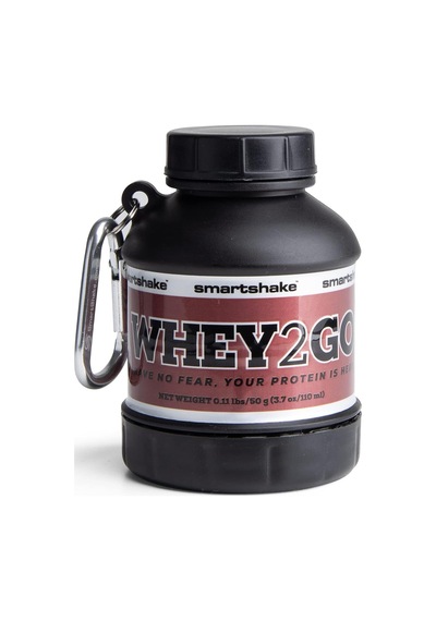 Whey2go Siyah Protein Tozu Saklama Kabı 50 G - Bpa İçermeyen Çalkalayıcı Şişe Hunisi, Whey Protein Tozu + Protein Shakes İçin 110 Ml, Dc Comics Batman Erkekler İçin Hediyeler Siyah