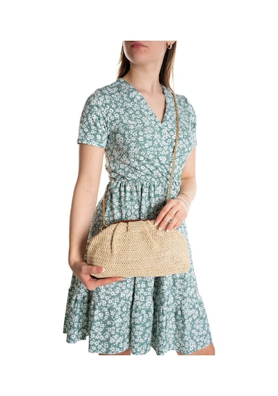 Adelina Bags Kadın Burslu Hasır Çanta Portföy Clutch Omuz Çantası El Ve Omuz Askılı Hasır Çanta