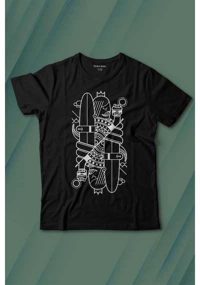 Kendim Seçtim Disenos Papaz İskambil Kağıdı Çizim Baskılı Tişört Çocuk T-shirt 001