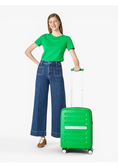 Benetton Trolley 70 Cm Yesıl Uniseks Valiz - 14bnt1000-01-ysl Siyah