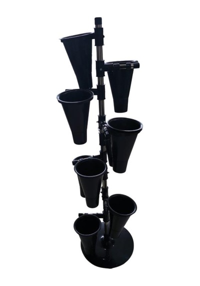 Şık Metal İskeletli Dokuzlu Saksı Standı