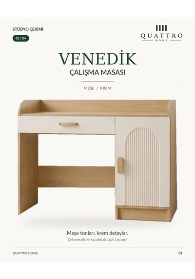 Venedik Çalışma Masası Ahşap