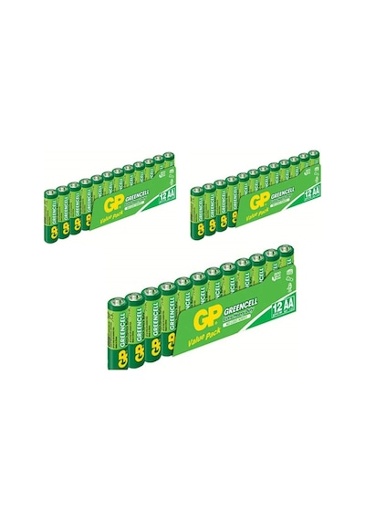GP Greencell 15G-2U4 AA Kalem Pil 12 x 3'lü