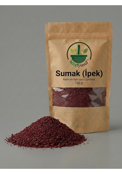 İxirciyusuf Sumak Sumak Tozu Ground Sumac Sumac Spice Rhus Coriaria Doğal Öğütülmüş 100 G