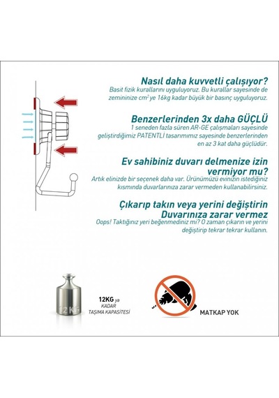 Teknotel Vakumlu Mika Diş Fırçalık Beyaz Dm274 Beyaz