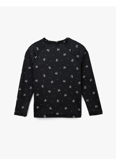 Koton Uzun Kollu Bisiklet Yaka Fiyonk Desenli Kadife Pijama Üstü Siyah Desenli 6wlk40078mk Siyah Desenli Koton Uzun Kollu Bisiklet Yaka Fiyonk Desenli Kadife Pijama Üstü Siyah Desenli 6wlk40078mk Siyah Desenli