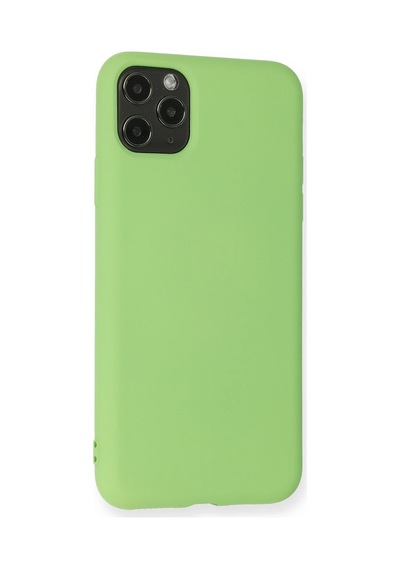 Newface - 990 - iPhone Uyumlu 11 Pro Max Kılıf Nano İçi Kadife Silikon - Csmo-tex - - Yeşil