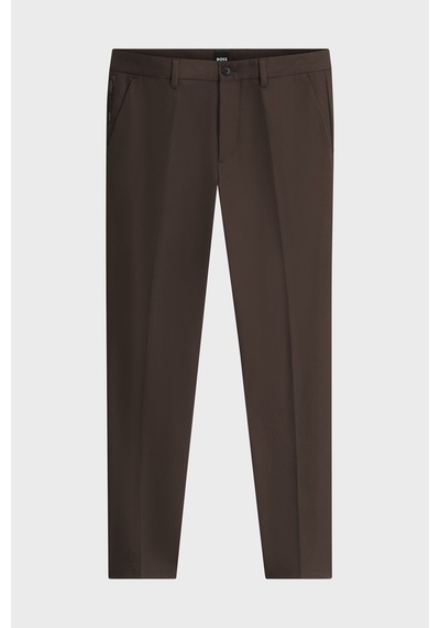 Boss Pamuk Karışımlı Slim Fit Daralan Paça Pantolon Erkek Pantolon 50543945 209 Kahve