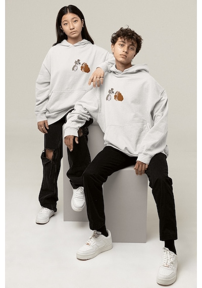 Leydi Ve Sokak Köpeği Sevgili/çift/arkadaşlık 2'li Kapşonlu Sweatshirt Seti 001