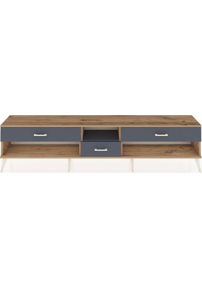 Arges Tv Ünitesi Tek Raflı 3 Çekmeceli 220x30x51 Çam-antrasit Antrasıt/antrasıt - Atlas Çam Arges Tv Ünitesi Tek Raflı 3 Çekmeceli 220x30x51 Çam-antrasit Antrasıt/antrasıt - Atlas Çam