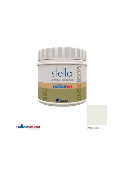 Stella Boya Yeni Nesil Yaşam Boyası 0,5 Lt Paris Grisi/0752 Dolap Fayans Cam Plastik Ahşap Diğer