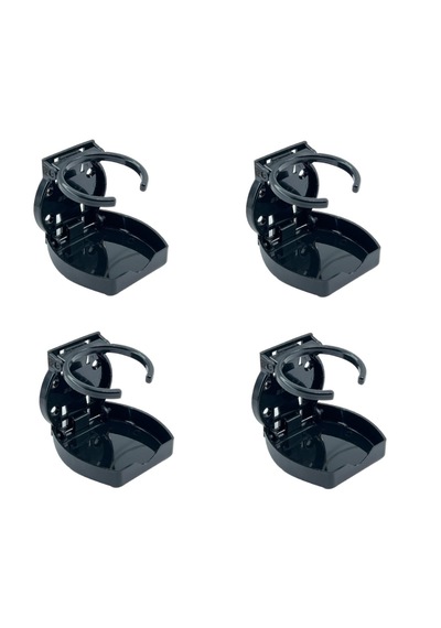 4'lü Sealux Katlanır Bardaklık. Plastik Bardak Tutucu. Siyah