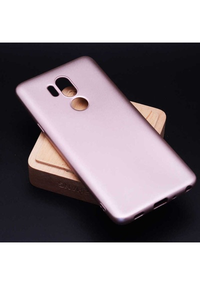 LG Uyumlu G7 Kılıf Zore Premier Silikon Kapak Rose Gold