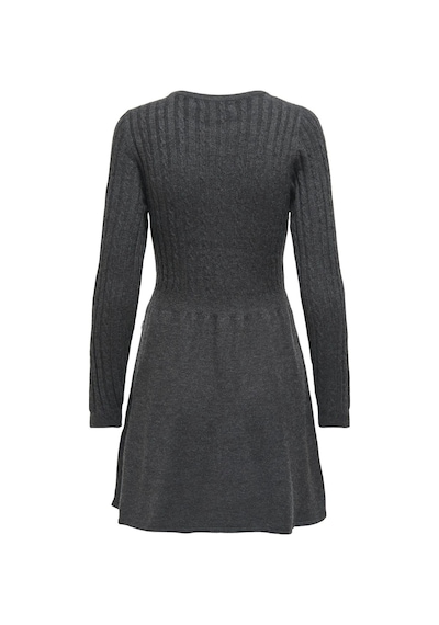 Only Strickkleid Onlfia Kleid Dark Grey Melange