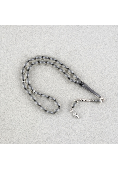 Kedigözü Alpaka Püsküllü Beyzi Kesim 7x11mm Tesbih- Siyah