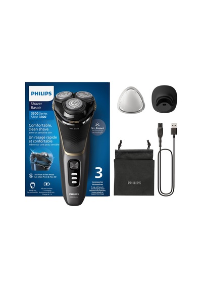 Philips Shaver Series 3000 - Erkekler İçin Elektrikli Tıraş Makinesi, Islak Ve Kuru Tıraş, Siyah, Skinprotect Teknolojili, Katlanabilir Sakal Kesme Makinesi, Şarj İstasyonu Ve Seyahat Çantası Model S3342/13 Philips Shaver Series 3000 - Erkekler İçin Elektrikli Tıraş Makinesi, Islak Ve Kuru Tıraş, Siyah, Skinprotect Teknolojili, Katlanabilir Sakal Kesme Makinesi, Şarj İstasyonu Ve Seyahat Çantası Model S3342/13