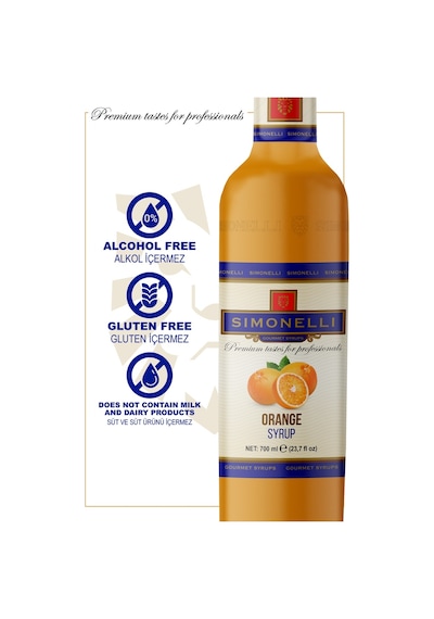 Simonelli Kahve Şurubu Portakal Aromalı 70 CL + Pompa Sımonellı