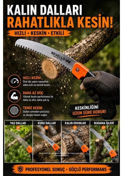 Katlanır Bahçe Testeresi 180 Mm Profesyonel Budama Testeresi Kilitli Kamp Ve Ağaç Kesme Testeresi