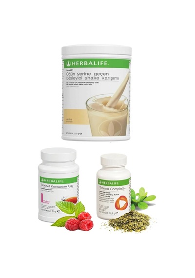 Herbalife Set Vanilya Shake 50 Gr Ahududu Aromalı Çay Thermo Complete