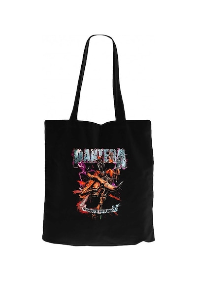 Pantera Cowboys From Hell Siyah Kanvas Bez Çanta Siyah
