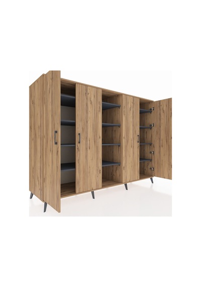 Kronos Dolap 12 Raflı 4 Kapaklı 220x59x163 Çam-çam/antrasit Çam-çam/antrasit Kronos Dolap 12 Raflı 4 Kapaklı 220x59x163 Çam-çam/antrasit Çam-çam/antrasit