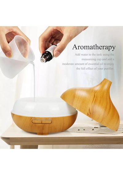 Torvi Uzaktan Kumandalı 550 Ml Aroma Difüzörü Ultrasonik Hava Nemlendirici 7 Renk Led
