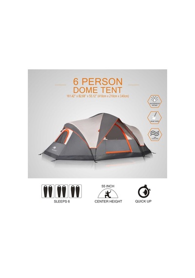 Mobihome Domehike 6 Kişilik Otomatik Çadır-gri Gri