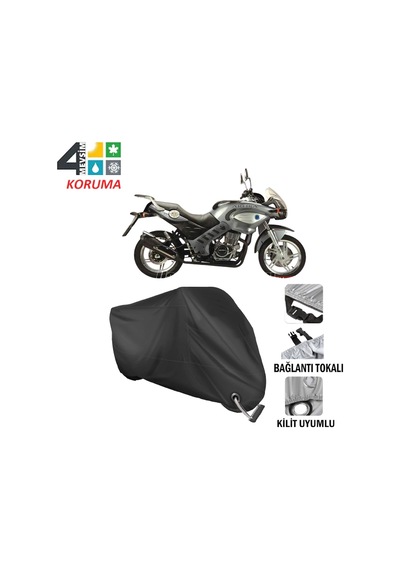 Arora Ar 250 Zh Motosiklet Brandası ( Kilit Uyumlu - Siyah