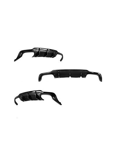 Mercedes W204 C63 Amg Difüzör Difizör Plastik Parlak Siyah 2011 2012 2013 2014 Arka-difizör-bodykit-ek