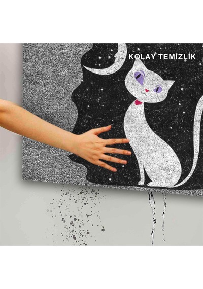 Dekoratif Kapı Önü Paspası - Kaymaz Taban 37 Çok Renkli