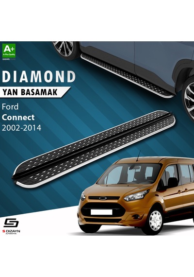 S-dizayn Ford Connect Diamond Krom Yan Basamak 183 Cm 2002-2014 A+ Kalite