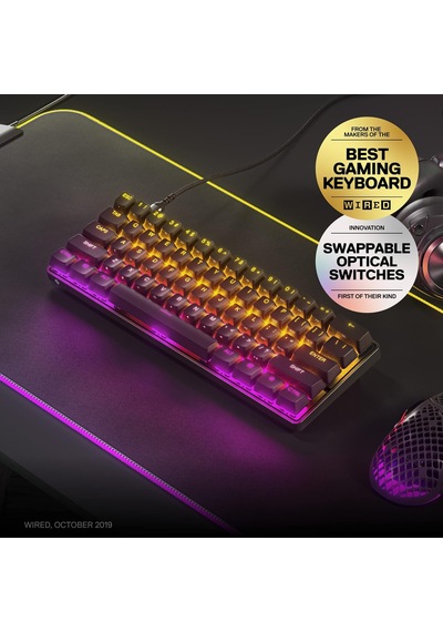 Apex 9 Mini Mekanik Oyun Klavyesi Optik Anahtarlar 2 Noktalı Çalışma Kompakt Esports Mini%60 Form Faktörü Hotswap Özellikli Anahtarlar Amerikan Qwerty Düzeni