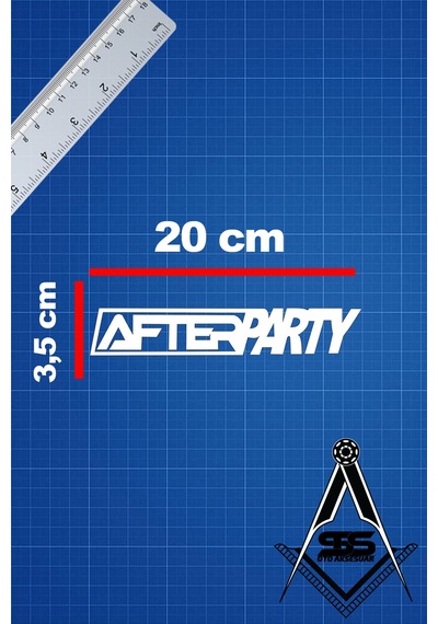 After Part 20x3,5 Jdm Yazı Araba-motosiklet Cam Etiket Sticker Beyaz Renk Beyaz