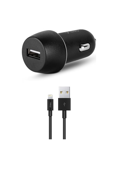 Smartcharger 2.1a Araç Şarj Aleti + Lightning İle Uyumlu Kablo Siyah