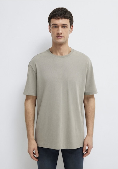 Mavi - Gri Basic Tişört 0613466-70352 Gri