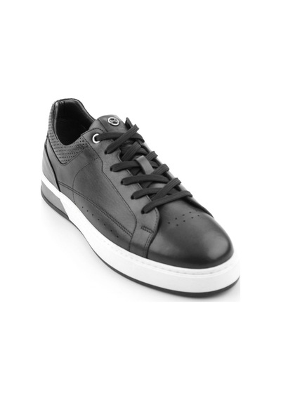 Bambi Siyah Hakiki Deri Erkek Sneaker E01398008743