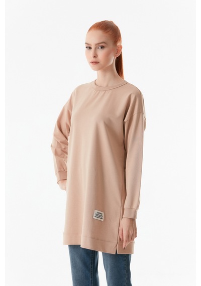 Fullamoda Fullamodest Basic Bisiklet Yaka Tunik 24ygb467204662-bej 24YGB467204662-Bej