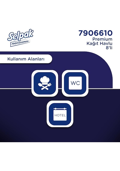 Selpak Professional Premium Havlu Kağıt, 8 Rulo Diğer
