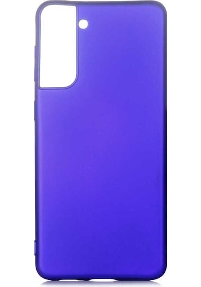 Galaxy S21 Plus Kılıf Zore Premier Silikon Kapak Saks Mavi