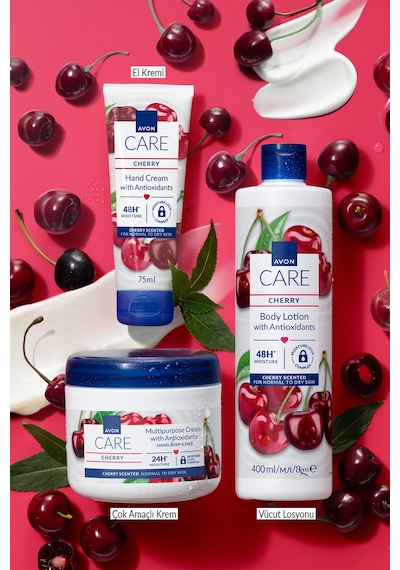 Avon Care Kiraz Kokulu Çok Amaçlı Krem 400 Ml. Üçlü Paket