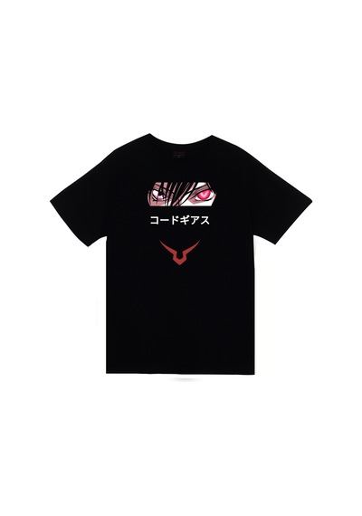 Lelouch Lamperouge - Code Geass - Anime Baskılı Unisex %100 Pamuk Siyah T-shirt SIYAH