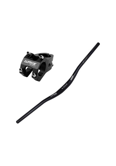Wake Alüminyum Siyah 31.8 780mm Riser Mtb Gidonu + Gidon Boğazı Seti