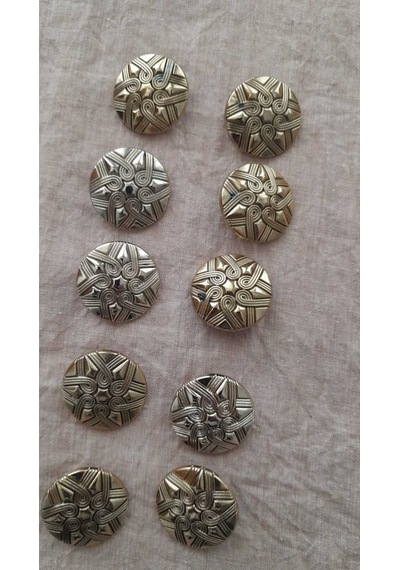 Bronz Gold Metal Düğme 25 Mm 8 Adet