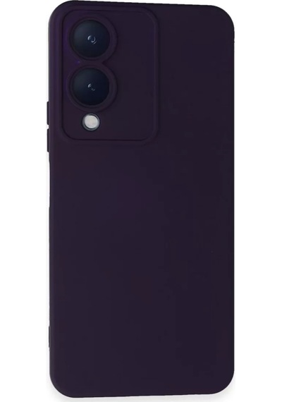 Newface Vivo Y17s Kılıf Nano İçi Kadife Silikon - Mor Çok Renkli