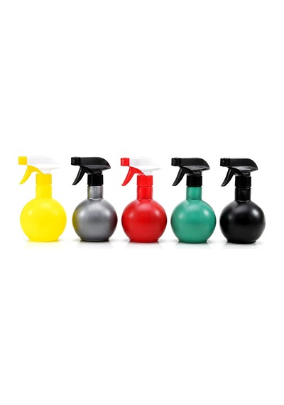 350ml Prizma Renkli Şeffaf Tombul - Plastik Boş Sprey Püskürtücü Şişe 5468 Çok Renkli