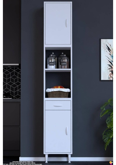 Bengi 50 Cm Organizer Mutfak Dolabı - Kahve Makinası Mutfak Robotu Standı Çok Amaçlı 50x226x32 Cm Beyaz Bengi 50 Cm Organizer Mutfak Dolabı - Kahve Makinası Mutfak Robotu Standı Çok Amaçlı 50x226x32 Cm Beyaz