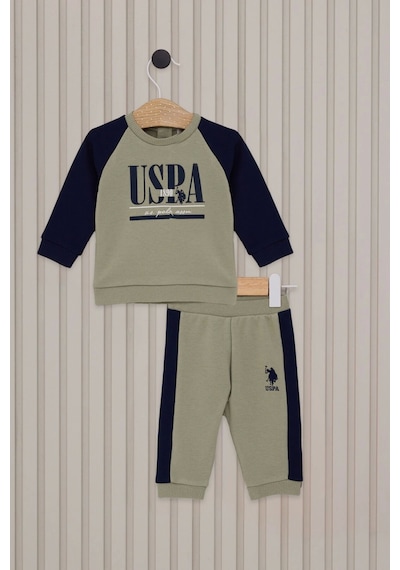 U.S. Polo Assn. Erkek Bebek 2lı Takım - Çay Yeşili Çay Yeşili