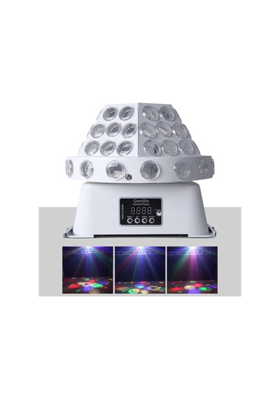 Quenlite QR-650 DMX Profesyonel Dönerli RGB LED Top Işık Disko Sahne Işık Sistemi