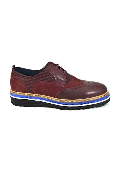 Komcero 2636 Bordo Deri Yüksek Taban Casual Erkek Ayakkabı-Bordo