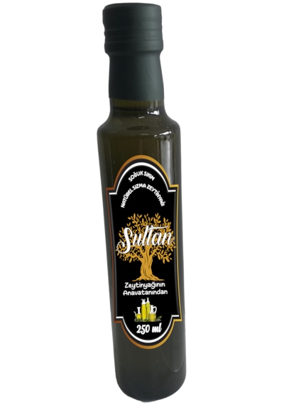 Sultan Soguk Sıkım Natürel Sızma Zeytinyağı Cam 250 ML